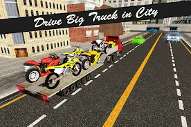 Bike Transport Truck 3D Captura de tela 2