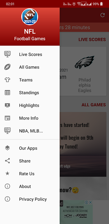 NFL 2024 Schedule Scores Screenshot 2