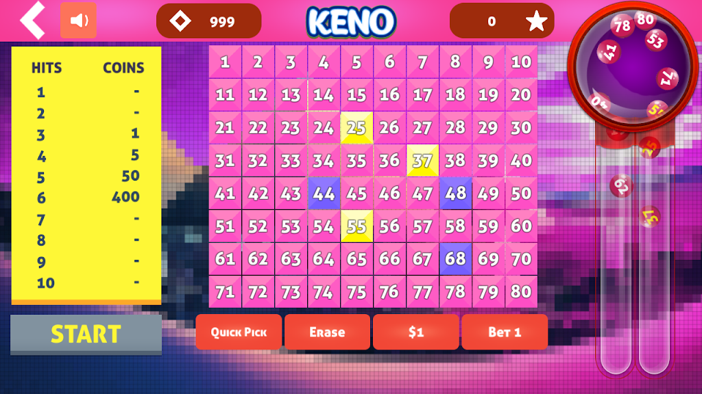Cleo Keno - Free Keno Game Capture d’écran 1