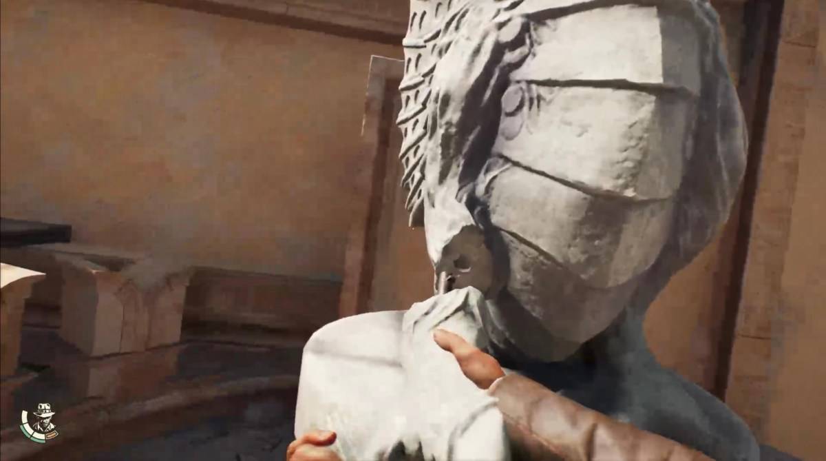 Inserting the Claw and Rotating the Statue