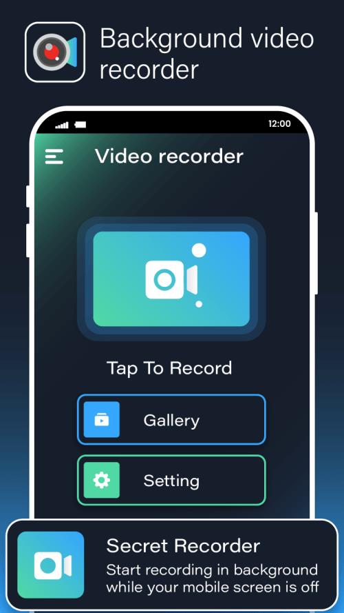 Background Video Recorder Cam Capture d'écran 1