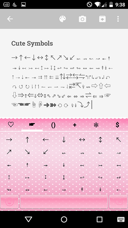 Cute Symbols - Emoji Keyboard♤ Скриншот 1