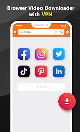 Browser VPN & Video Downloader Скриншот 1