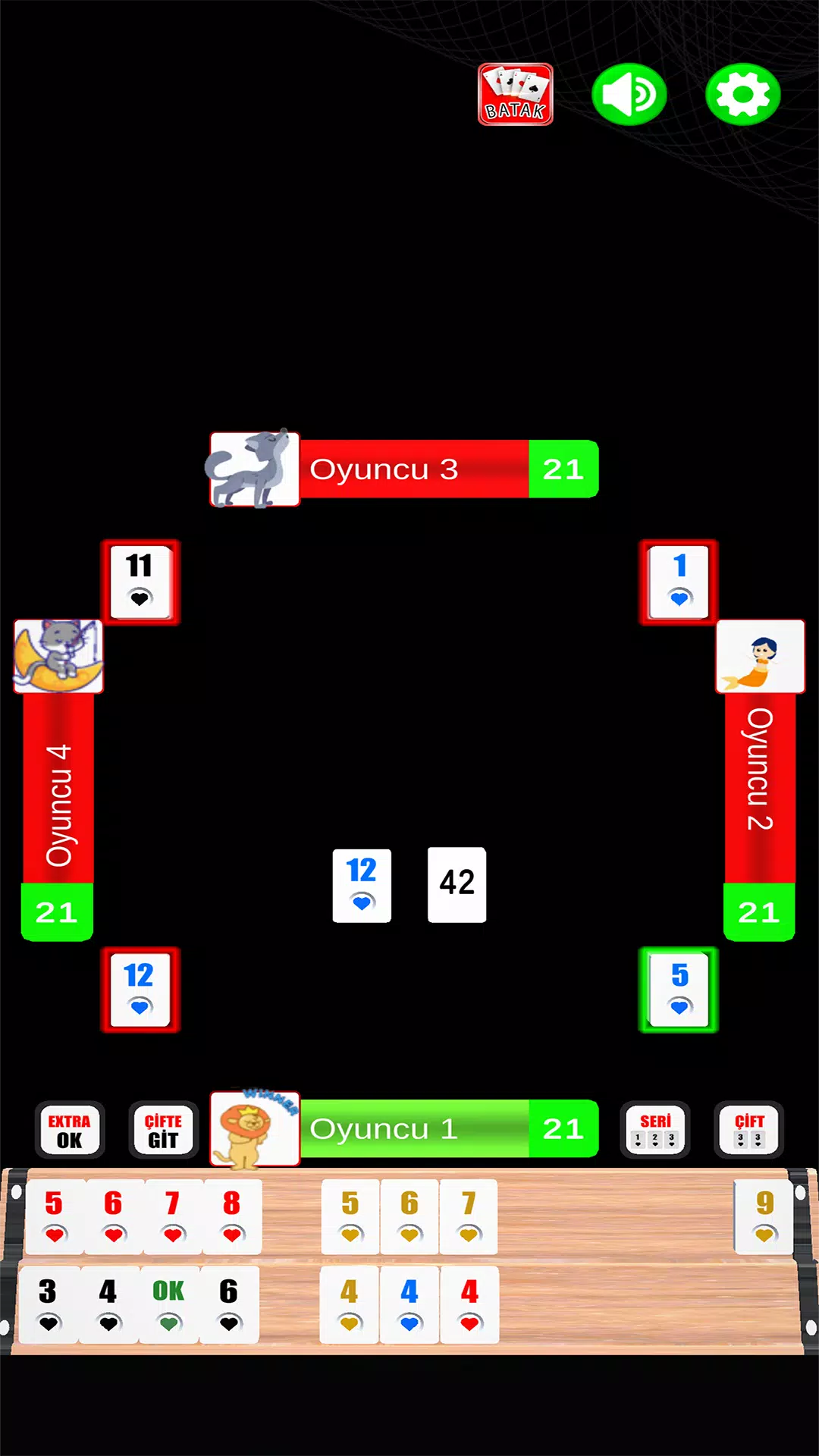 Okey - internetsiz Dikey ekran Screenshot 1