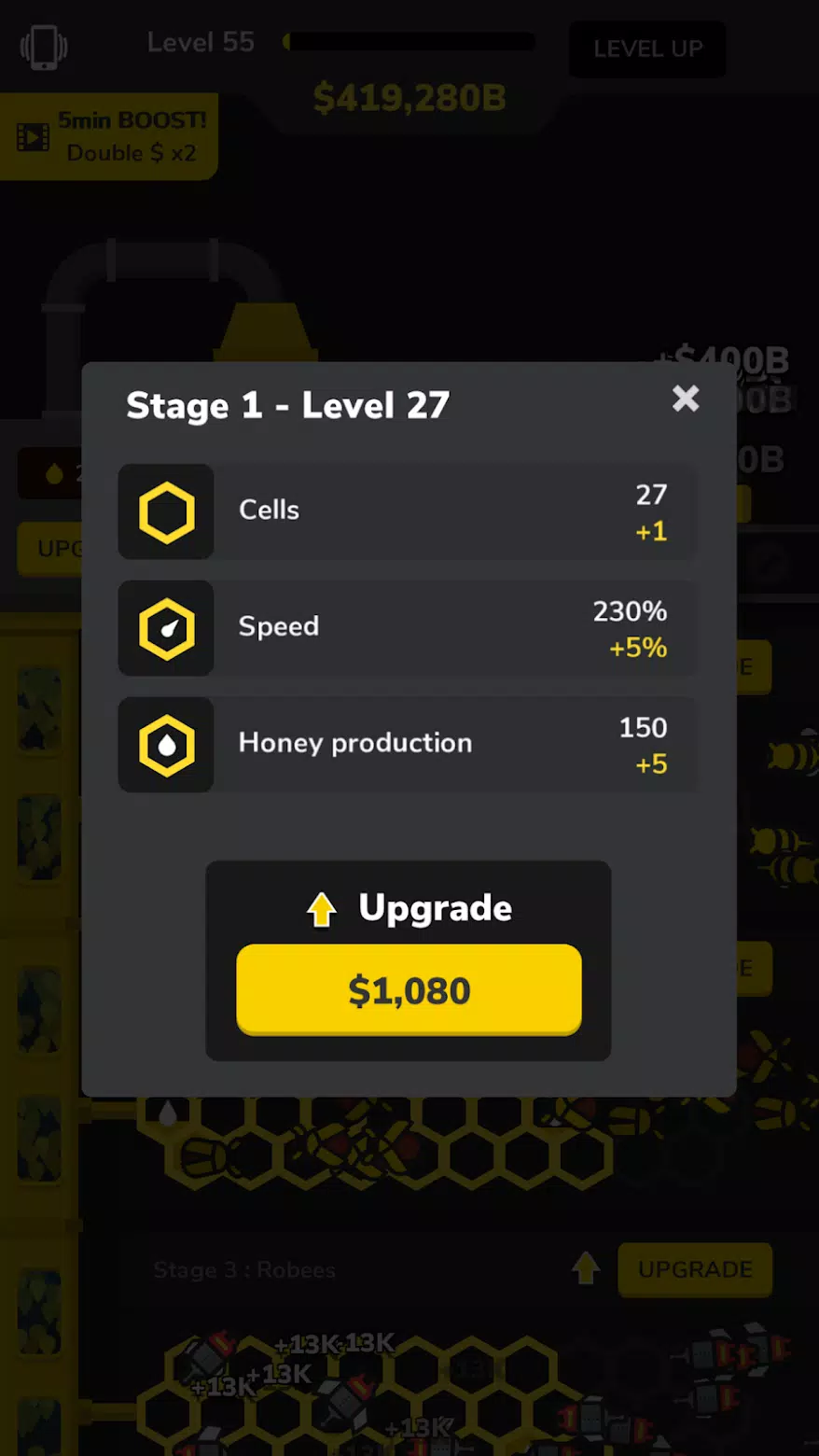 Idle Bee Factory Tycoon Captura de tela 2