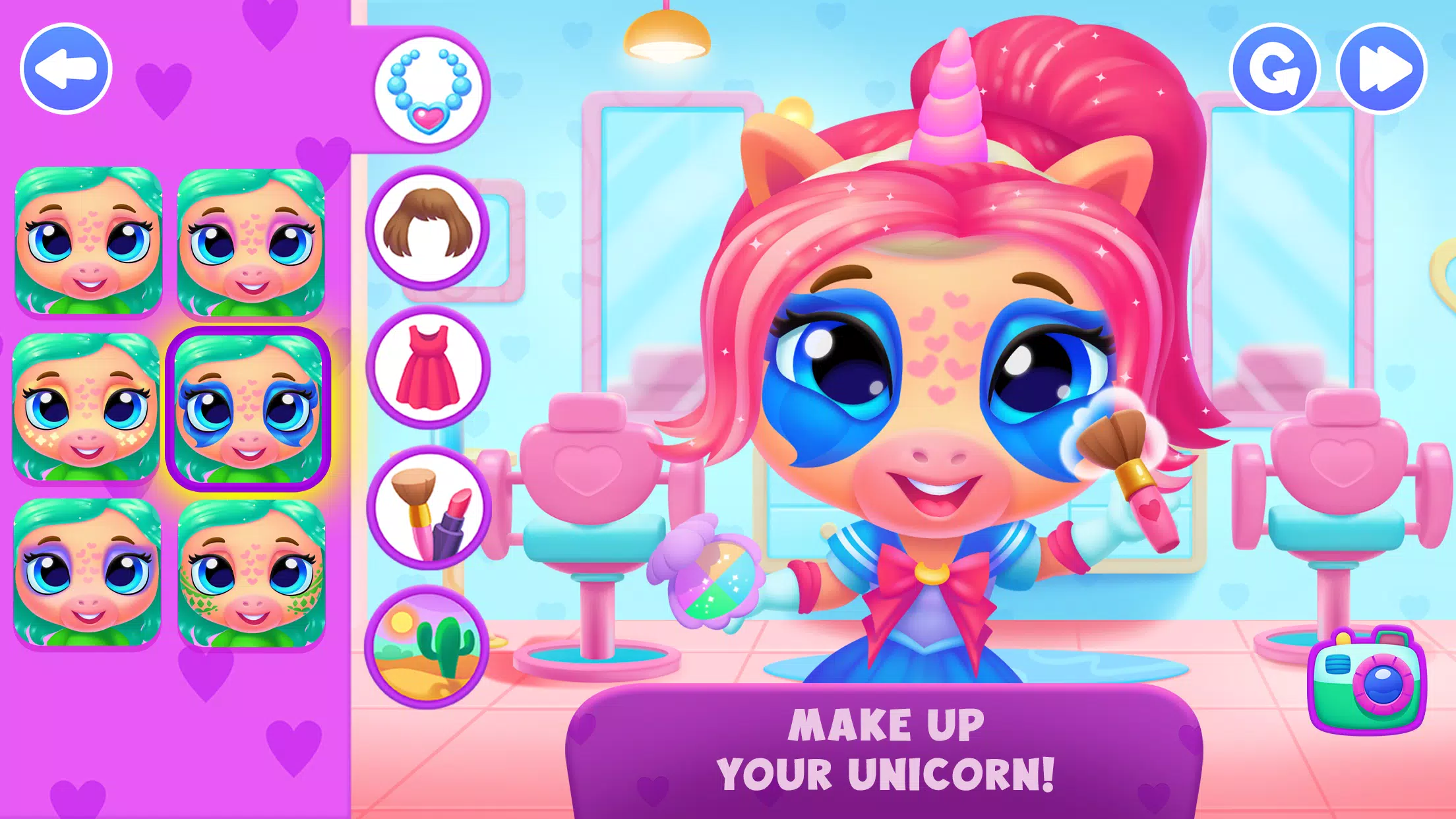 Unicorn Dress up games kids Captura de tela 4