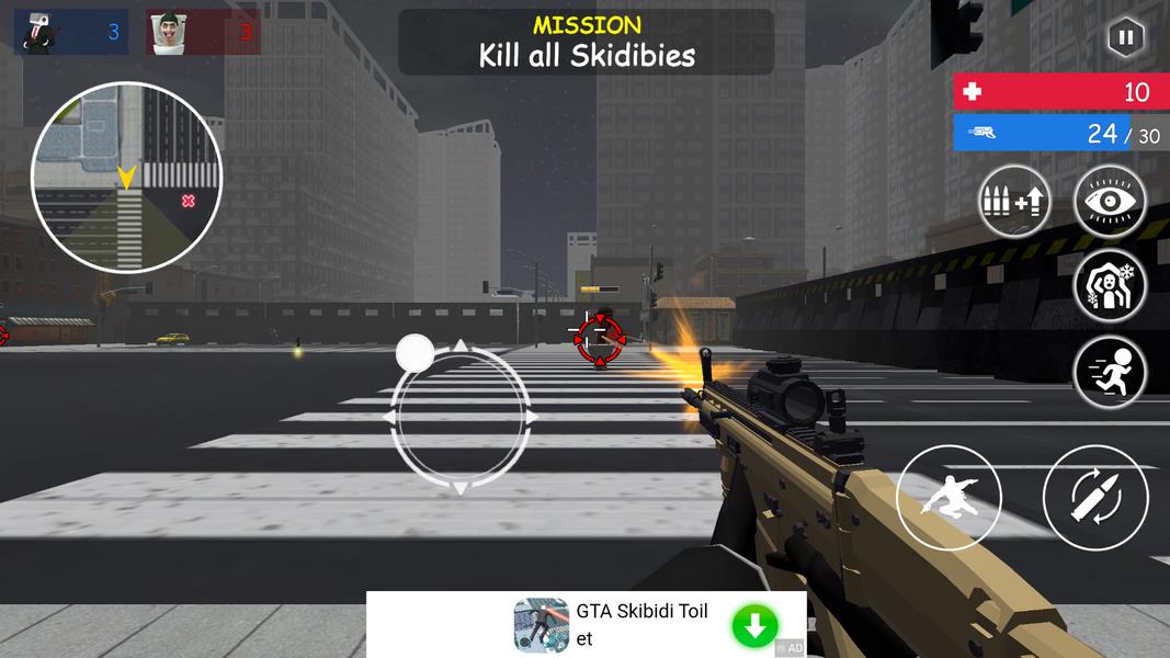 Shoot Skibd Toilet Survival.io Captura de tela 4