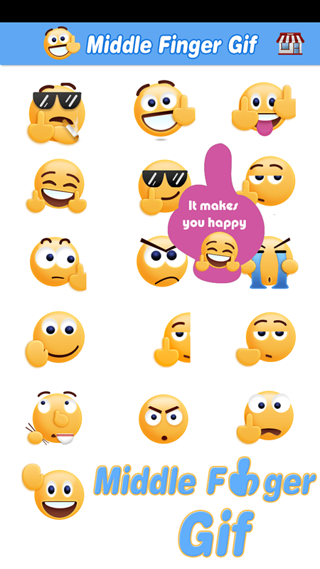 Middle Finger Emoji Sticker 스크린샷 2