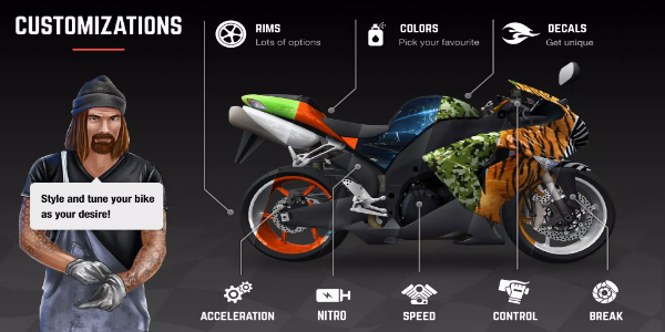 Racing Fever: Moto MOD應用截圖第3張