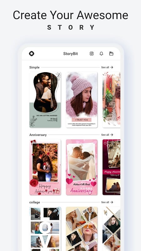 Story Bit | Story Video Maker Capture d’écran 3