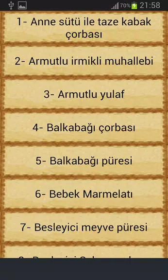 Bebekler İçin Yemek Tarifleri应用截图第2张