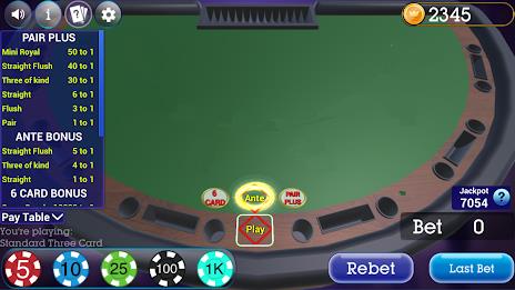 Three Card Poker Texas Holdem Screenshot 1