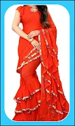 Women Fashion Ruffle Sarees Screenshot 3