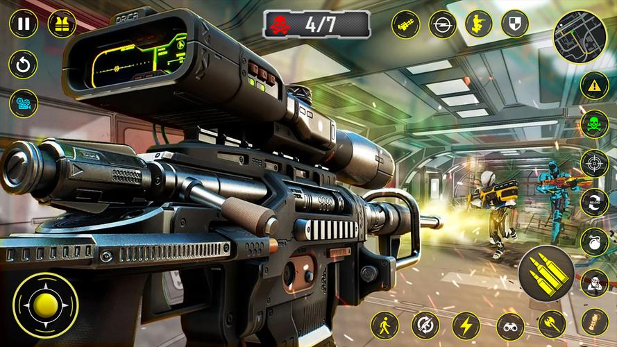 Robot Shooting Game स्क्रीनशॉट 1