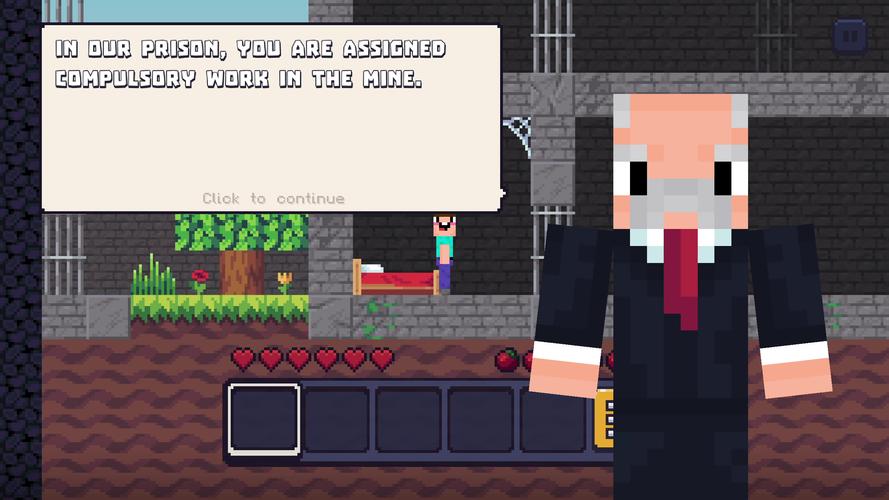 Noob Miner: Escape from prison स्क्रीनशॉट 2