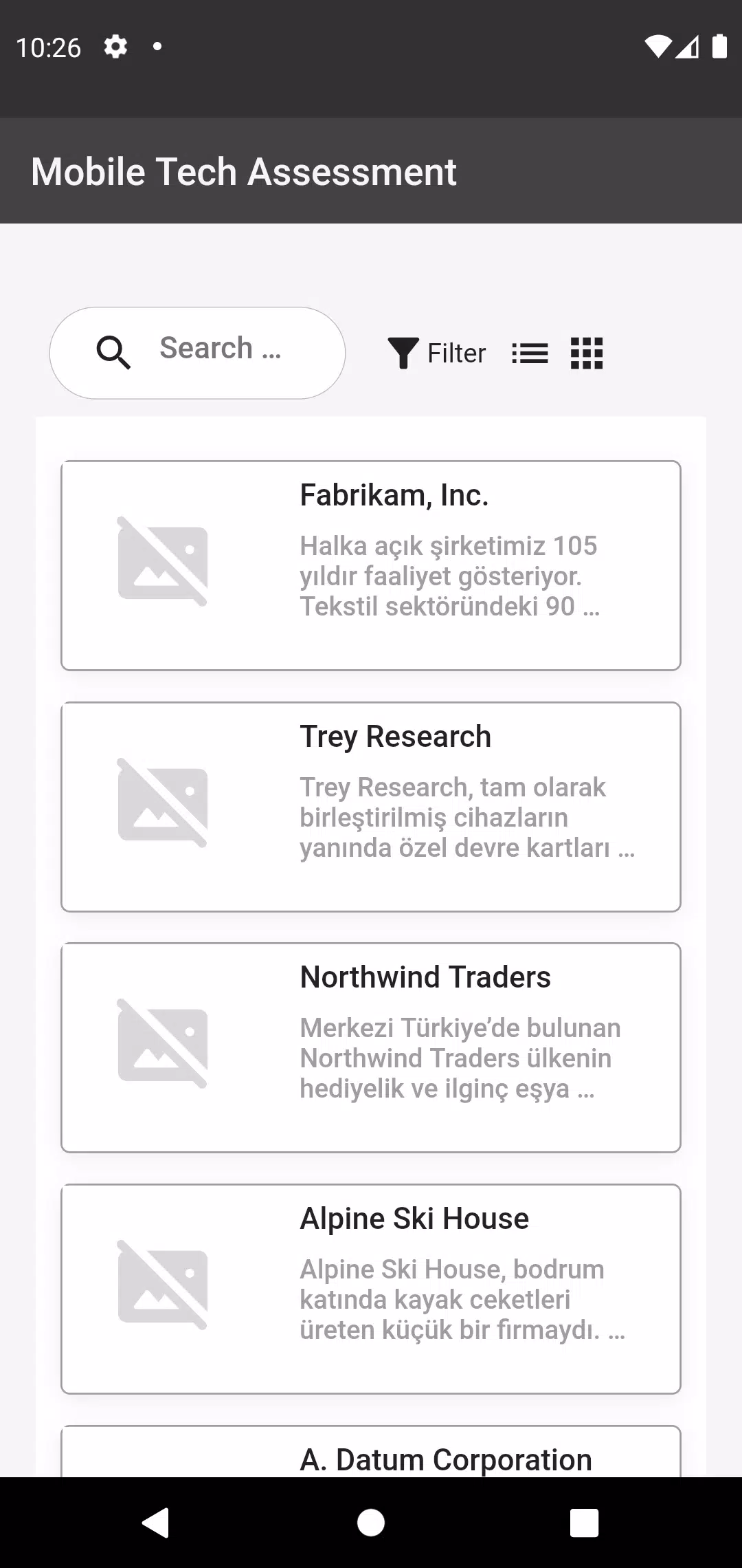 Flutter Tech Assessment應用截圖第1張