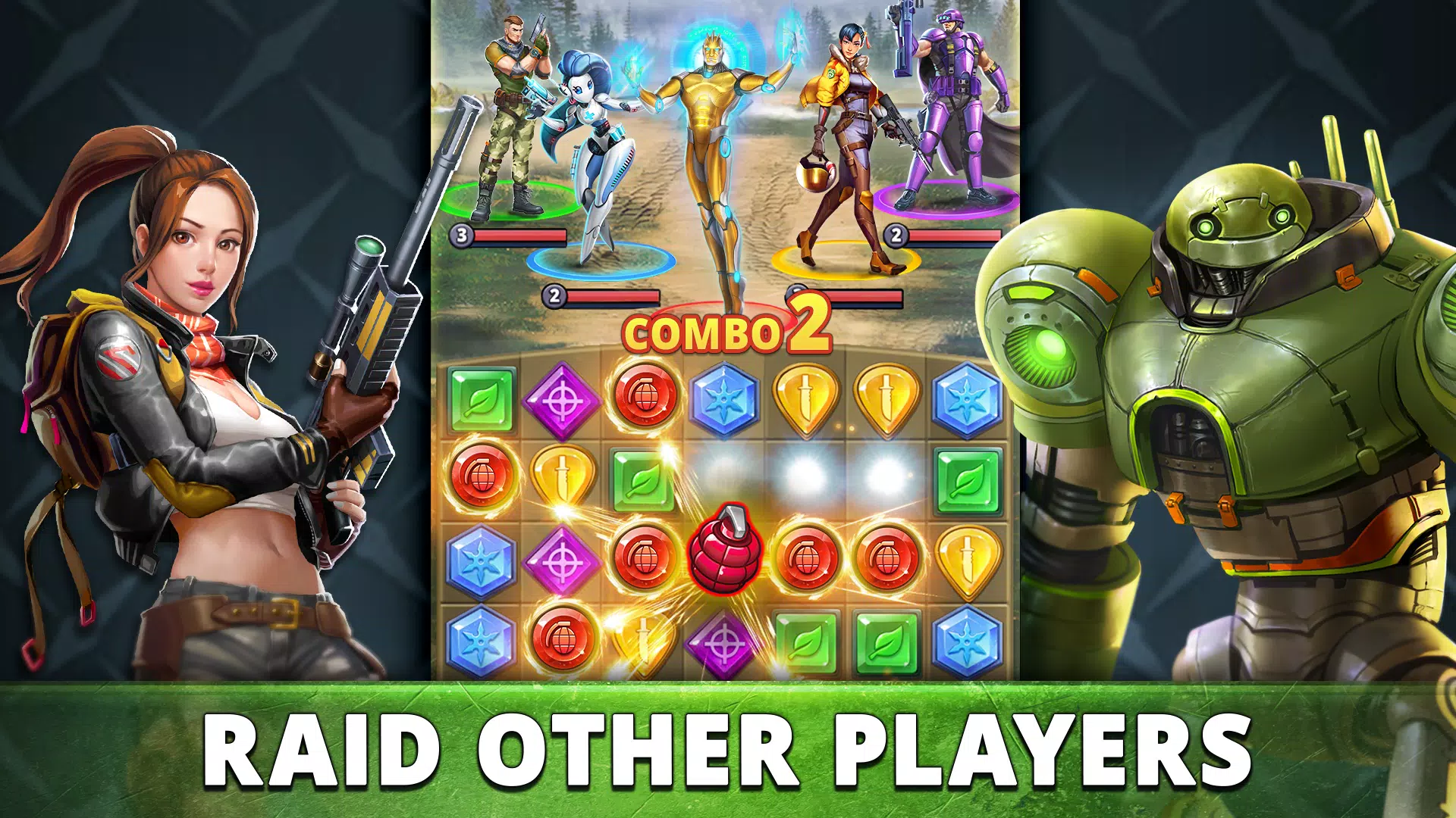 謎題戰鬥 (Puzzle Combat) 三消角色扮演遊戲應用截圖第2張