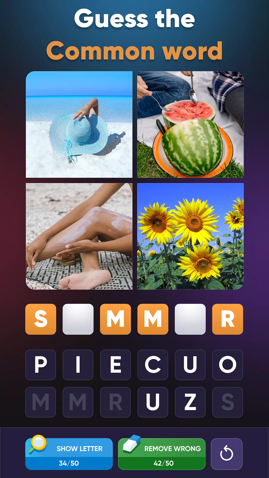 4 Pics Association Word Puzzle Captura de tela 1