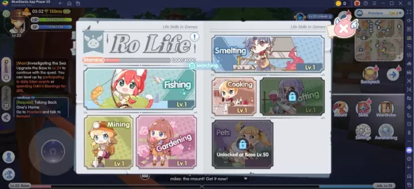 Ragnarok X : Next Gen Life Skills- 원예, 광업, 낚시 탐험
