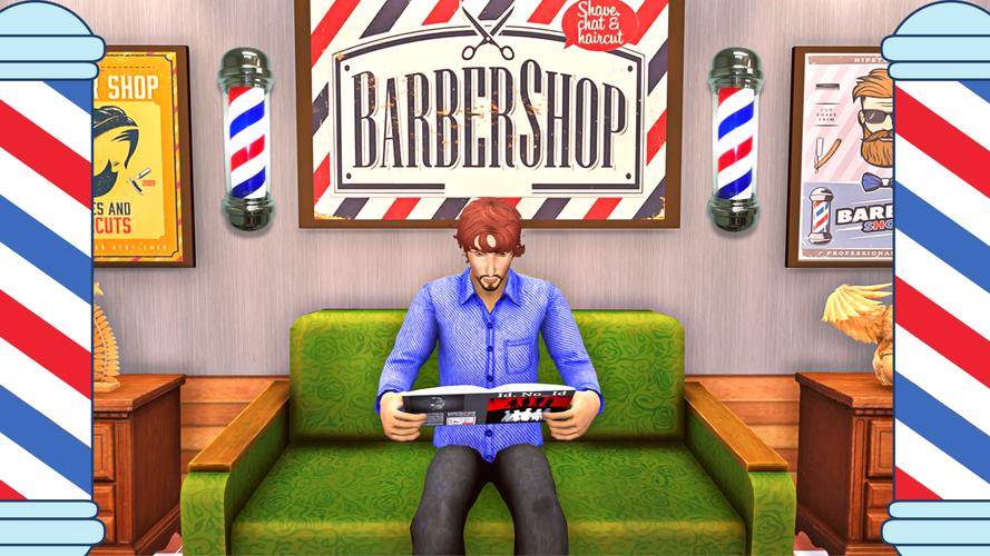 Real Barber Haircutting Shop Capture d'écran 1