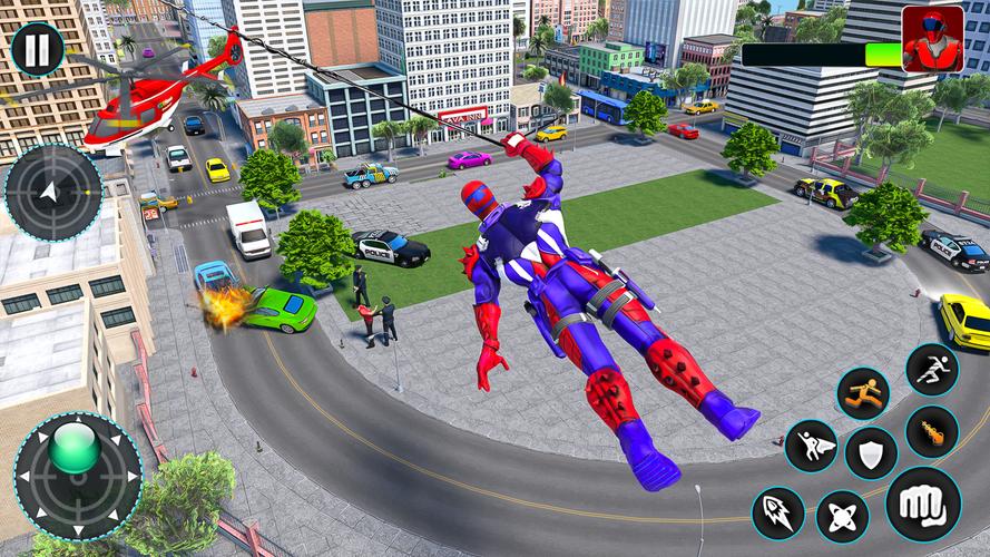 Spider Flying Rope Hero Games スクリーンショット 3