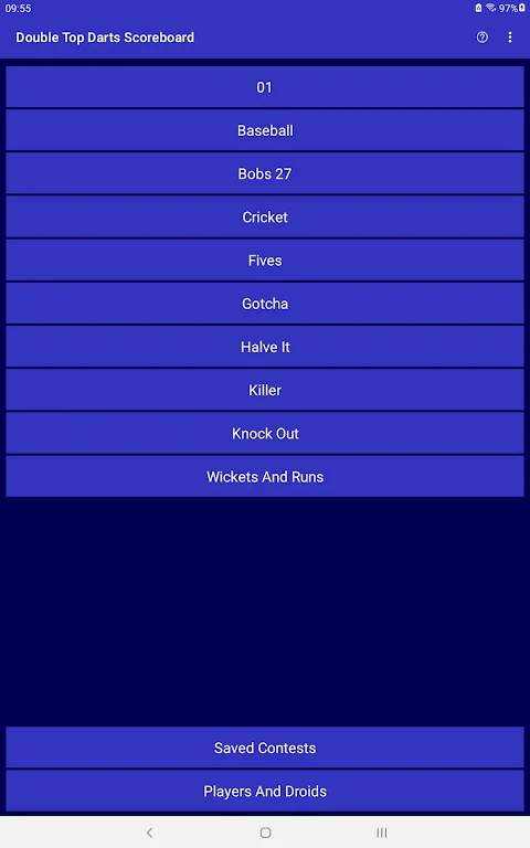 Double Top Darts Scoreboard 스크린샷 1