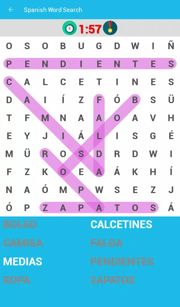 Spanish Word Search Game应用截图第4张