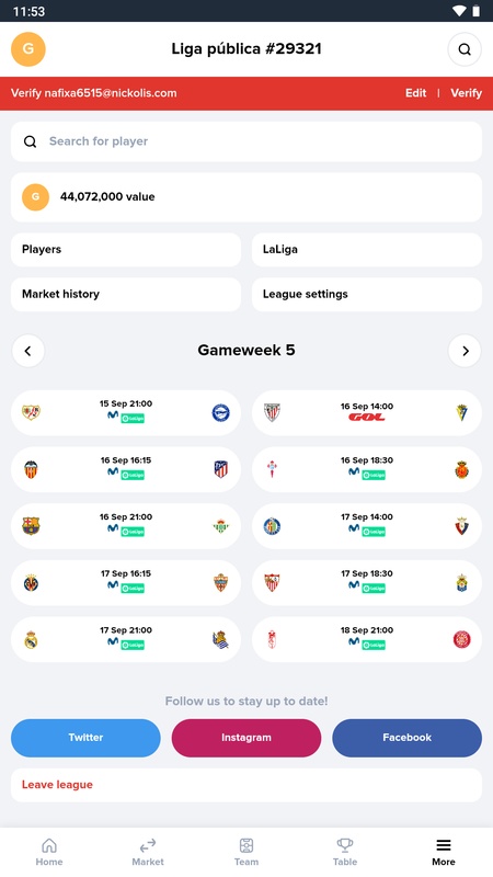 Bemanager: Fantasy Football應用截圖第4張