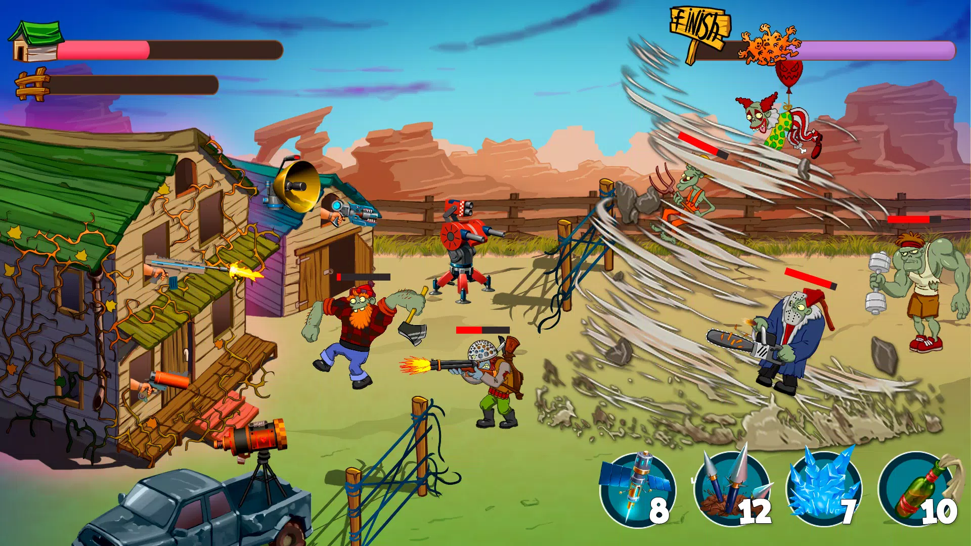 Zombie Rush Village Defense Captura de tela 1