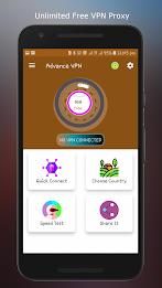 Advance VPN: Fast VPN App Captura de pantalla 1