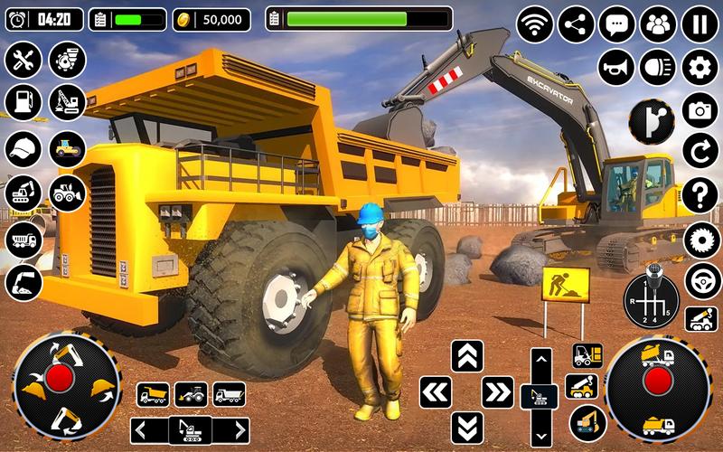 City Heavy Excavator Crane 3D Скриншот 1
