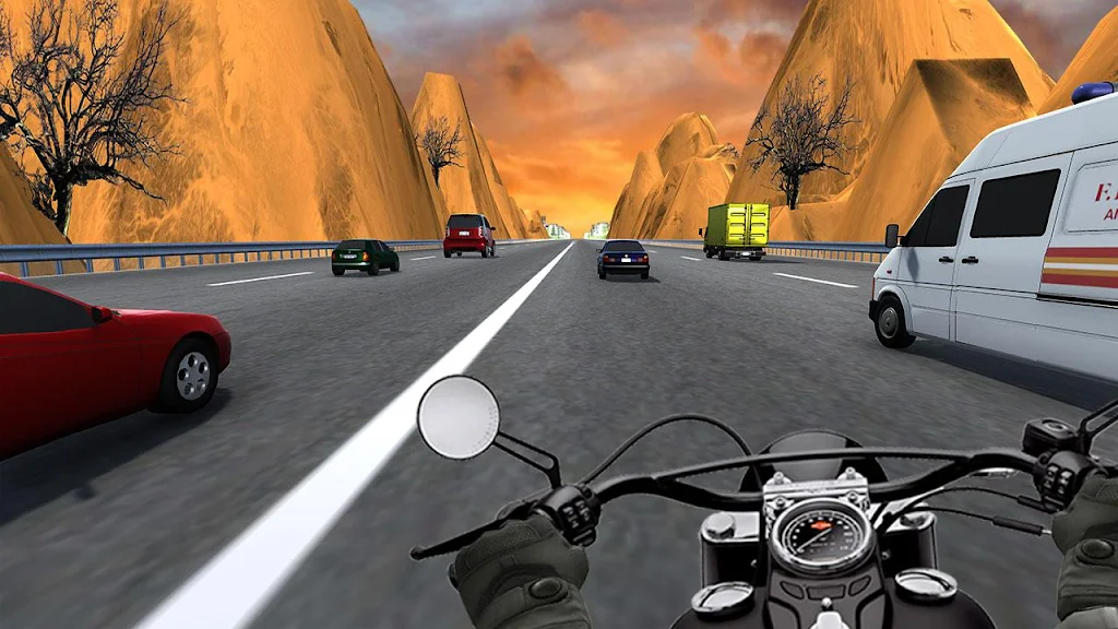 City Bike Traffic Race in Crowd Taxi 3D Screenshot 2