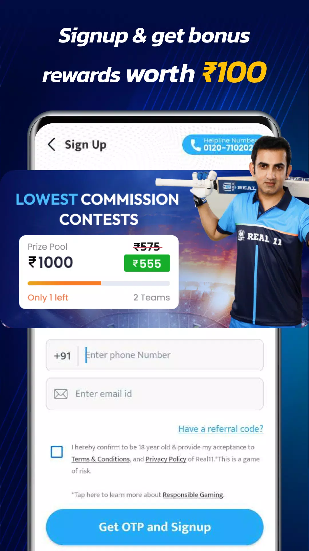 Real11: Play Fantasy Cricket Capture d’écran 3