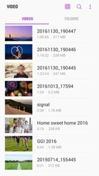 Samsung Video Library Screenshot 2