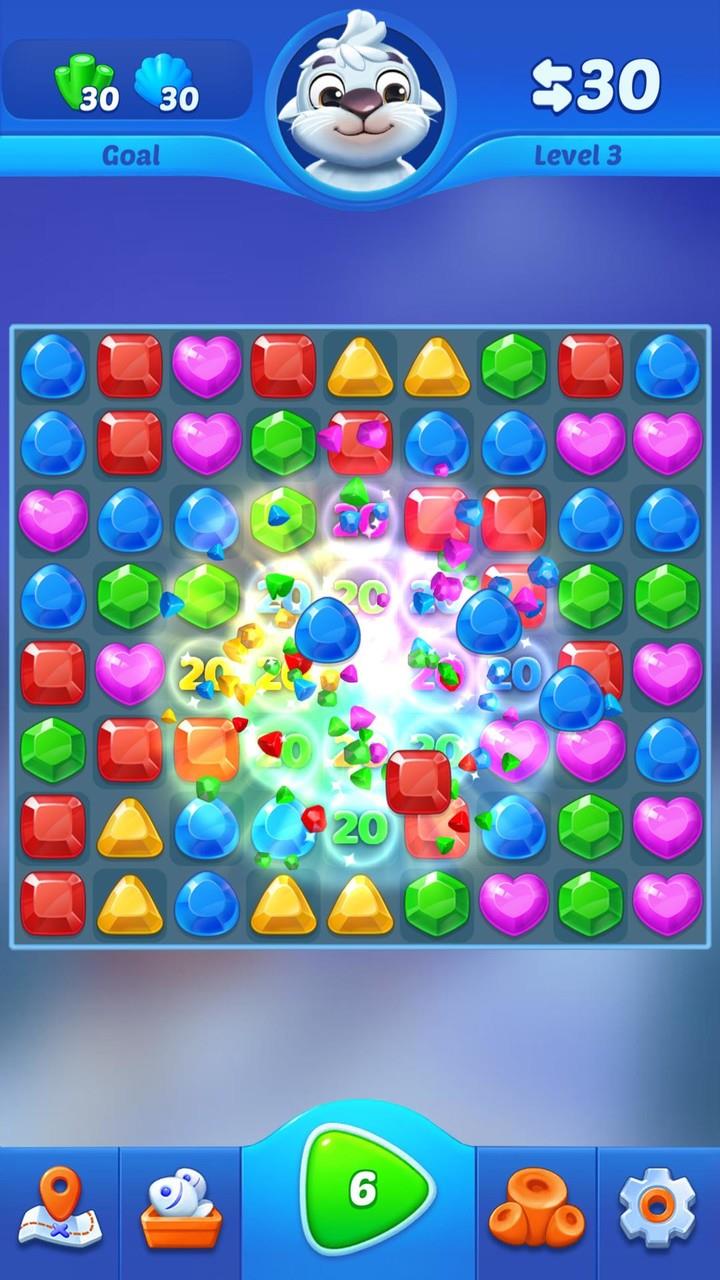 Jewel crush - match 3 game स्क्रीनशॉट 1