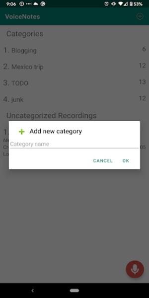 VoiceNotes Captura de pantalla 1
