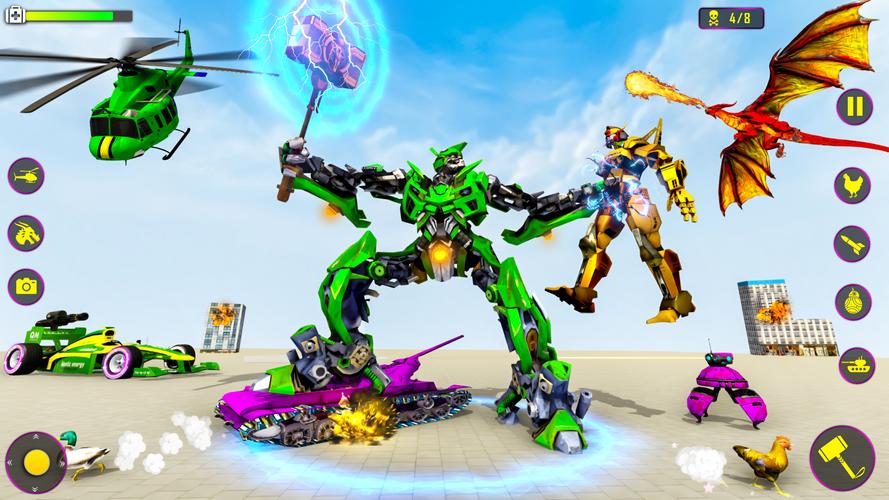 Heli Robot Car Game:Robot Game Screenshot 3