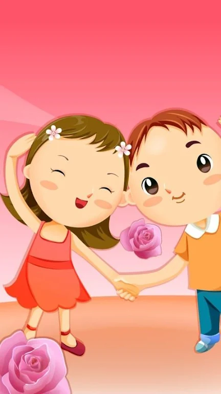 cartoon love wallpaper Captura de pantalla 1