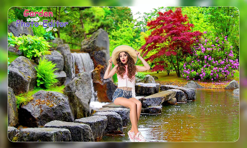 Garden Photo Frame Editor स्क्रीनशॉट 1