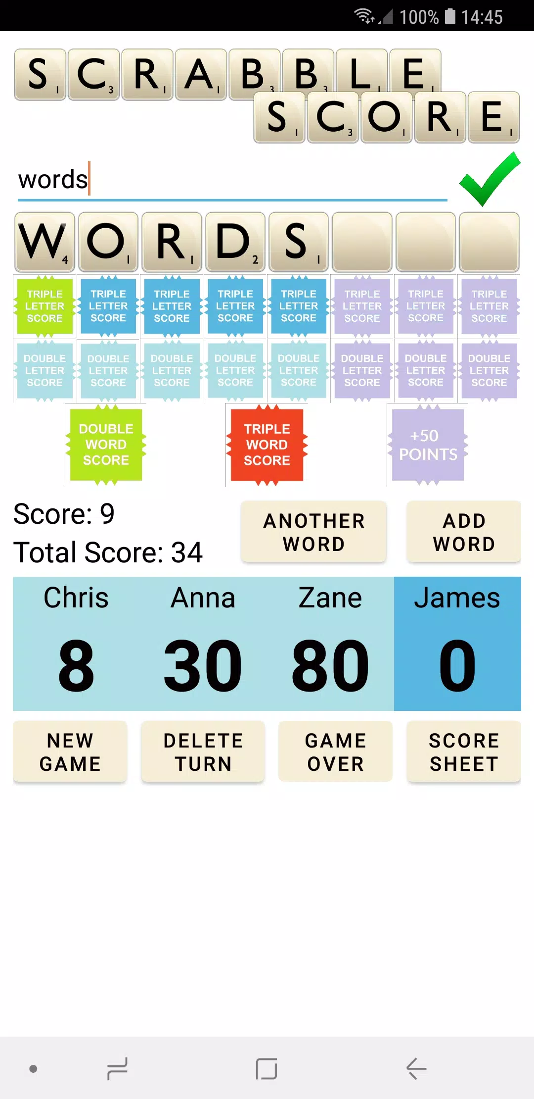 Scrabble Score應用截圖第2張