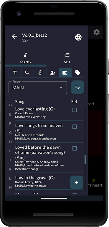 OpenSongApp - Songbook Screenshot 1