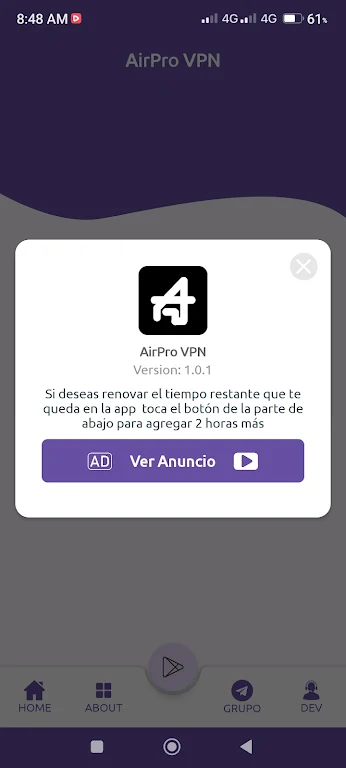 AirPro VPN Captura de pantalla 1