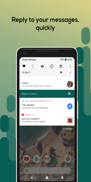 Material Notification Shade Capture d’écran 1