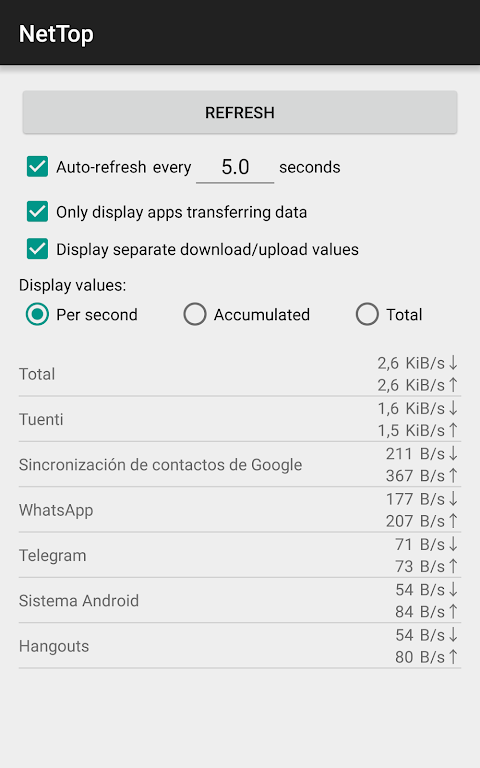 NetTop: RealTime Network Meter Скриншот 2