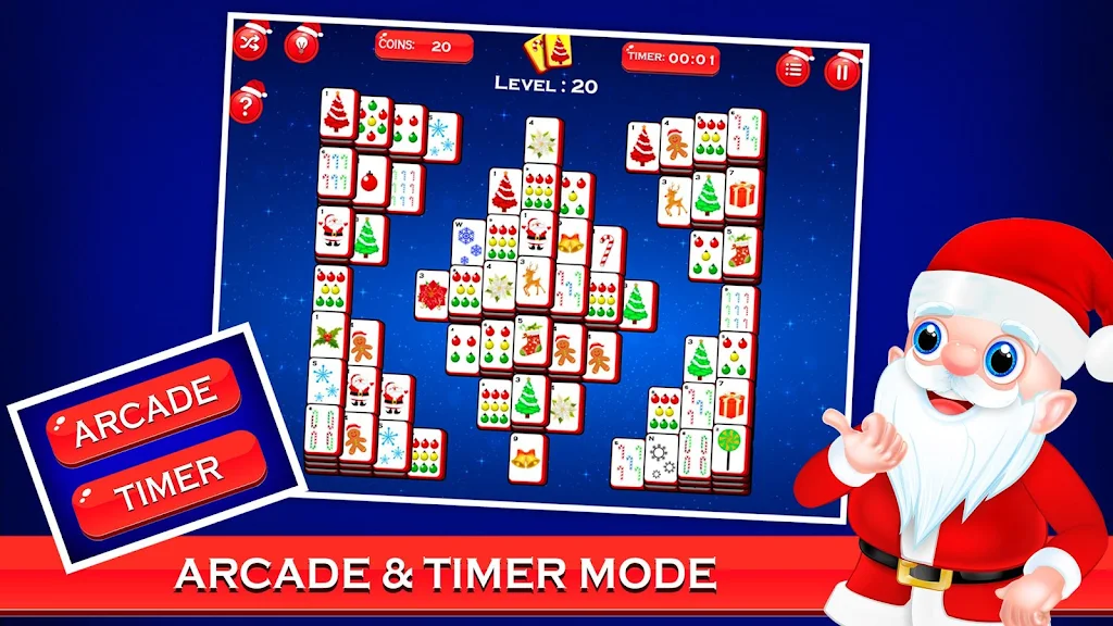 Mahjong Deluxe - Christmas Fun Captura de pantalla 3