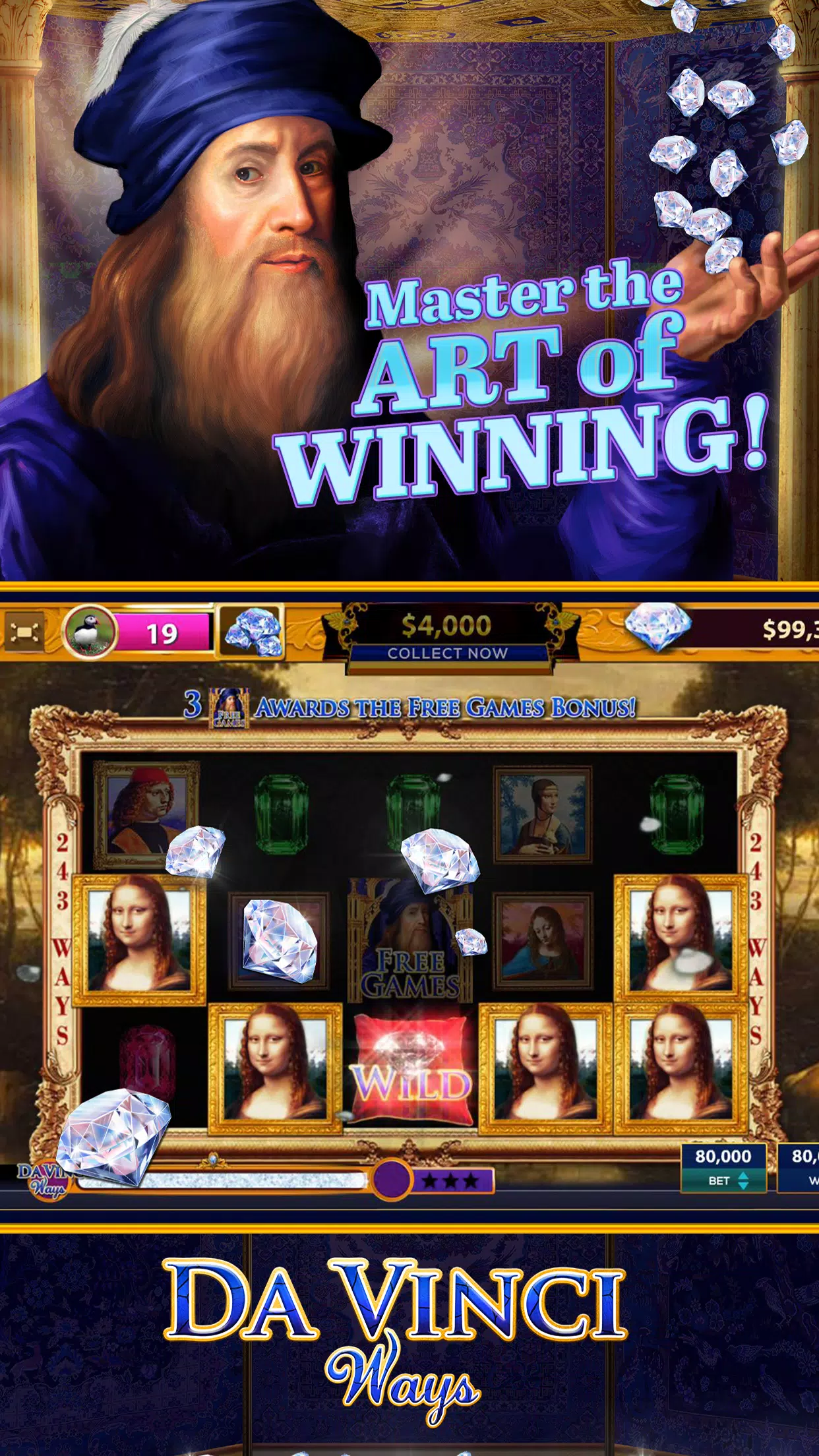 Da Vinci Diamonds Casino Screenshot 2