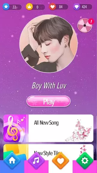 Flower Pink Piano Tiles - Girly Butterfly Songs Скриншот 2