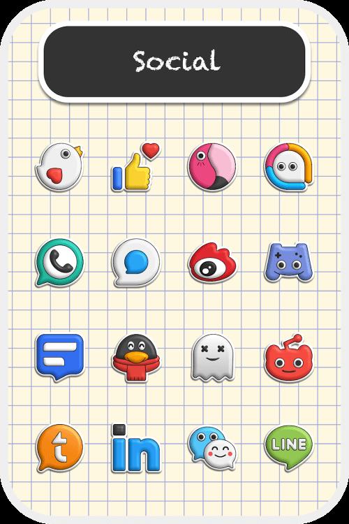 Poppin icon pack 스크린샷 2