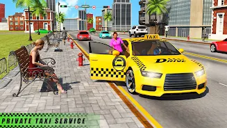 USA Taxi Car Driving: Car Game Capture d’écran 2