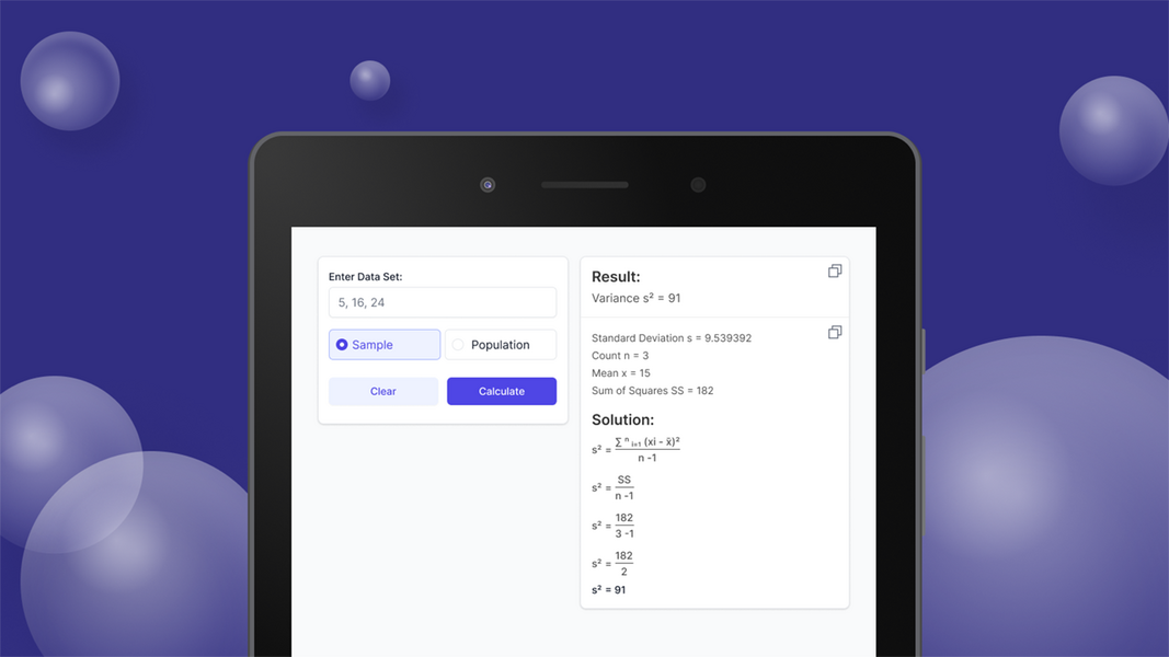 Variance Calculator應用截圖第2張